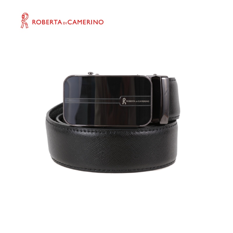 【Roberta di Camerino】頭層牛皮 - CROSS 自動扣皮帶 - 9(050R-C05-01 9)✿30B001